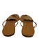 Tory Burch Shoe Size 9 Beige & Gold Leather Top Strap Metal Circle Sandals Beige & Gold / 9