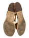 Tory Burch Shoe Size 9 Beige & Gold Leather Top Strap Metal Circle Sandals Beige & Gold / 9