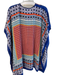 Trina Turk Size M/L Orange, Black & Multi Silk Drop Shoulder Tunic Tunic Orange, Black & Multi / M/L