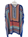 Trina Turk Size M/L Orange, Black & Multi Silk Drop Shoulder Tunic Tunic Orange, Black & Multi / M/L