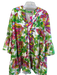Trina Turk Size XXL Green, Pink & Multi Silk All Over Print lined Tiered Dress Green, Pink & Multi / XXL