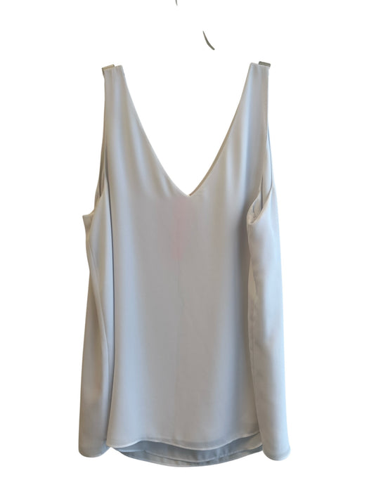 Lilly Pulitzer Size Large White Polyester Sleeveless V Neck & Back Lined Top White / Large