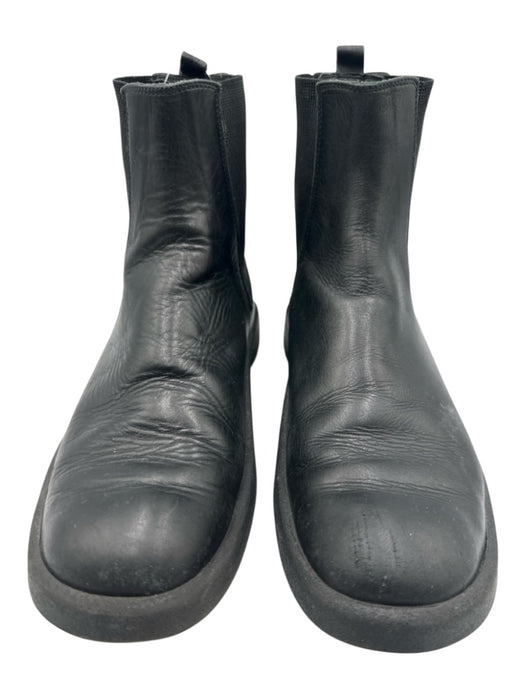 Bally Shoe Size 9 Black Leather Upper Elastic Sides Ankle Chelsea Boots Black / 9