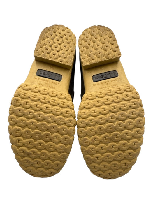 L.L.Bean Shoe Size 7 Brown, Beige & Tan Leather & Rubber Lace Up Duck Moccasins Brown, Beige & Tan / 7