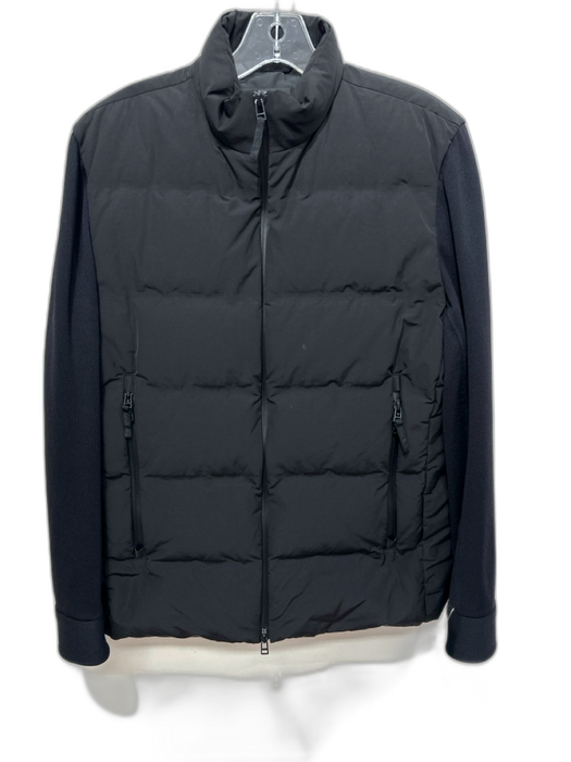 Theory Size M Black Synthetic Solid Puffer Vest Men's Jacket Black / M