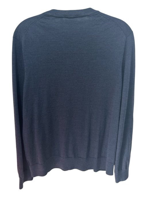 Theory Size L Blue Wool Blend Solid Crew Men's Sweater Blue / L