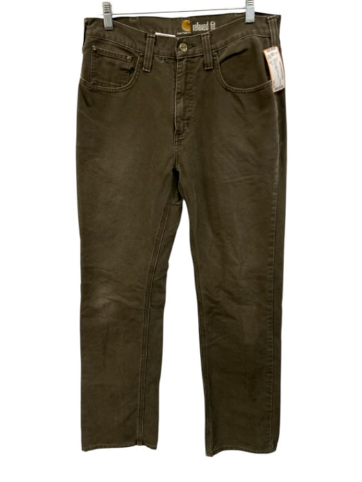 Carhartt Size 32 Gray Cotton Solid Khakis Men's Pants Gray / 32
