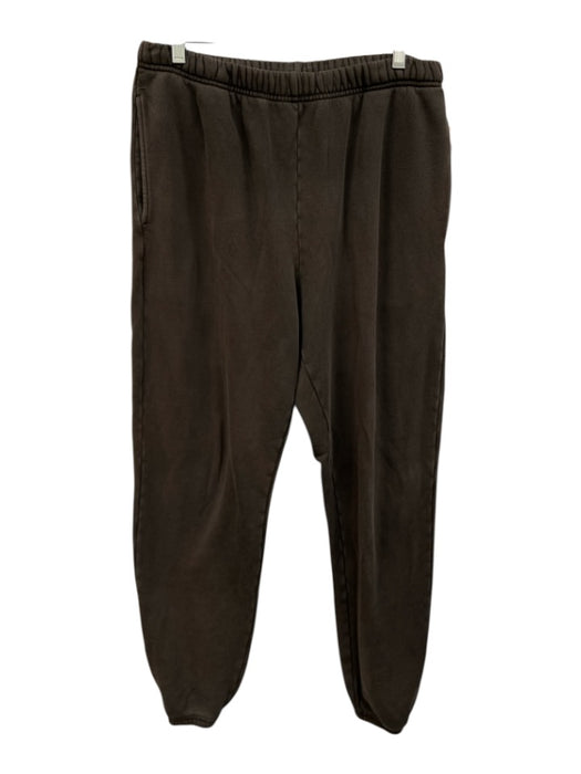 Les Tien Size M Faded Black Cotton Blend Solid Jogger Sweatpant Men's Pants Faded Black / M
