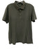 Theory Size L Green Cotton Blend Solid Polo Men's Short Sleeve Green / L