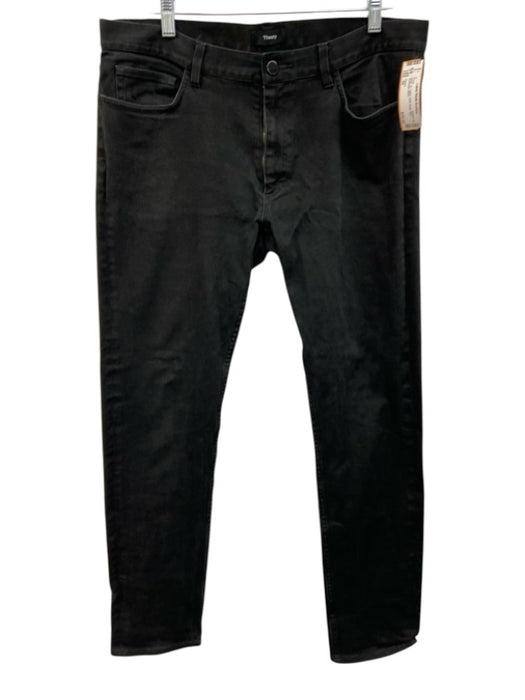 Theory Size 34 Black Cotton Solid Khaki Slim Men's Pants Black / 34
