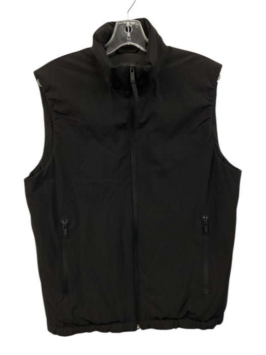 Theory Size M Black Synthetic Solid Athletic Vest Men's Jacket Black / M