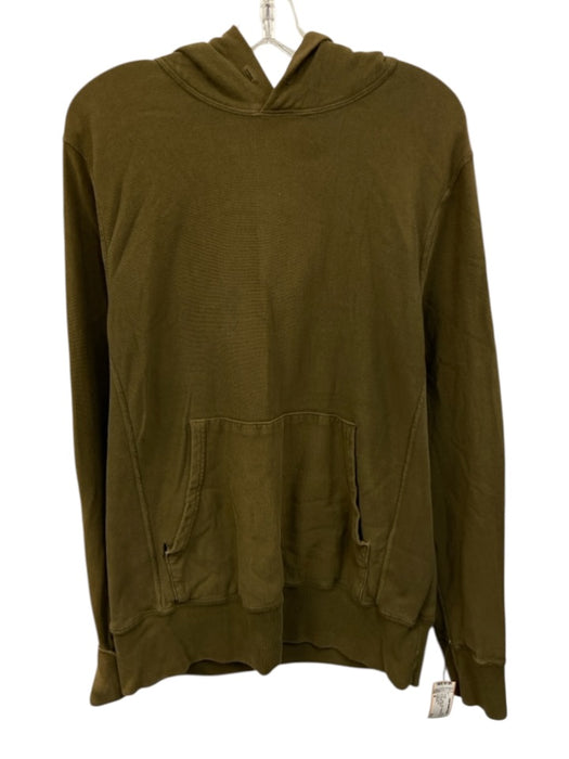 Champion Size M Green Cotton Solid Sweatshirt Hoodie Men's Jacket Green / M