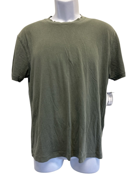 Tom Ford Size 48 Green Cotton Solid T shirt Crew Men's Short Sleeve Green / 48