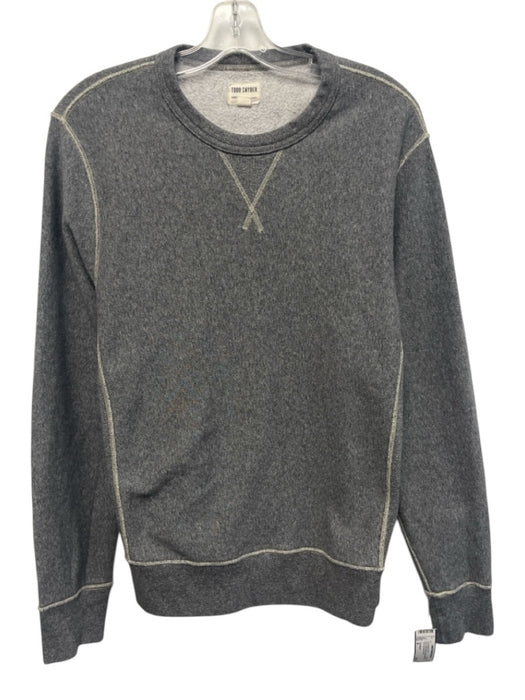 Todd Snyder Size M Gray Cotton Blend Solid Sweatshirt Crew Long Sleeve Shirt Gray / M