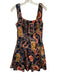 Agua Bendita Size M Red, Navy & Multi Print Cotton Sleeveless Fit & Flare Dress Red, Navy & Multi Print / M