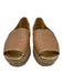 Prada Shoe Size 7 Tan Leather Stitch Detail Platform Open Toe Espadrille Sandals Tan / 7