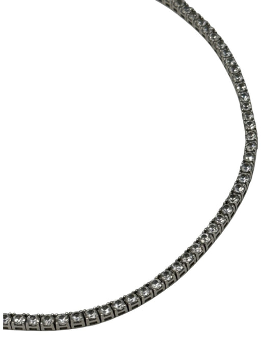 Dorsey Silver Sterling Silver Lab Diamonds Insertion Clasp Necklace Silver