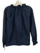 Ann Mashburn Size XS Navy Blue Cotton Long Balloon Sleeve Gathered Top Navy Blue / XS