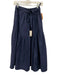 Ulla Johnson Size 0 Navy Blue Cotton Tiered Pintuck Pleats Gathered Midi Skirt Navy Blue / 0