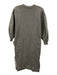 Ann Mashburn Size XS Gray Missing Fabric Tag Heathered 3/4 Balloon Sleeve Dress Gray / XS