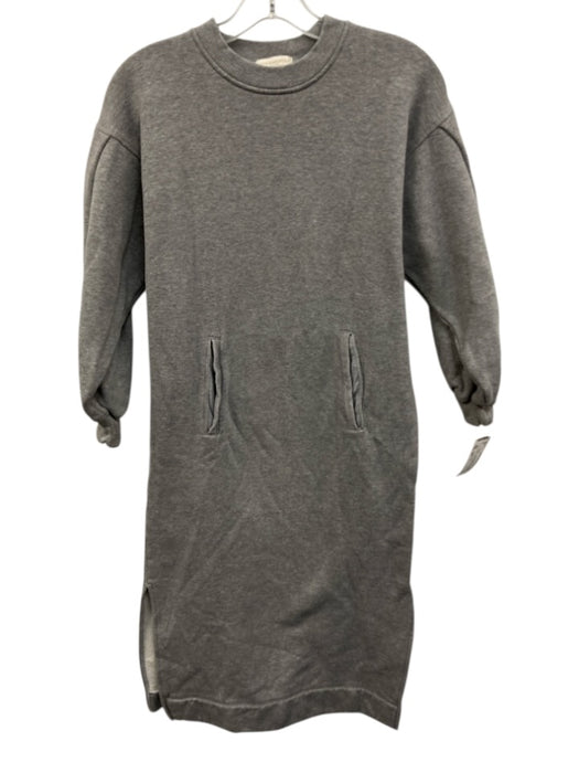 Ann Mashburn Size XS Gray Missing Fabric Tag Heathered 3/4 Balloon Sleeve Dress Gray / XS