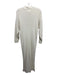 Mirth Size S Cream Alpaca Blend Side Slit Ribbed Knit high neck Midi Dress Cream / S