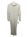Mirth Size S Cream Alpaca Blend Side Slit Ribbed Knit high neck Midi Dress Cream / S