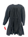 Ulla Johnson Size 2 Black Cotton Quarter Zip Gathered Mini Dress Black / 2