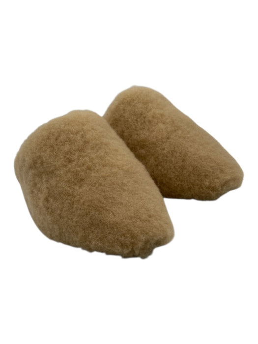 Jenni Kayne Shoe Size 37 Tan & black Leather Shearling Almond Toe Slide Mules Tan & black / 37