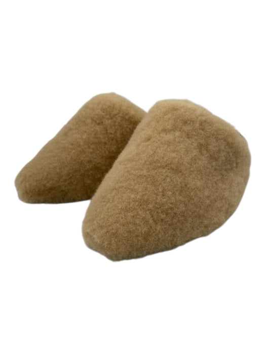 Jenni Kayne Shoe Size 37 Tan & black Leather Shearling Almond Toe Slide Mules Tan & black / 37