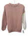 Of Handmade Size M Rose Pink, Cream & Yellow Alpaca Blend Rib Knit Sweater Rose Pink, Cream & Yellow / M
