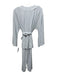 Lake Size S Baby Blue & White Modal Blend Wrap Vertical Stripes Pants Set Baby Blue & White / S