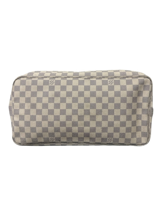 Louis Vuitton Cream & Blue Coated Canvas & Leather Damier Azur Neverfull Bag Cream & Blue / L