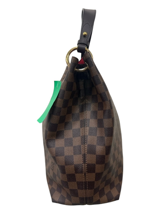 Louis Vuitton Dark Brown Coated Canvas Magnetic Damier Ebene Shoulder Strap Bag Dark Brown / L