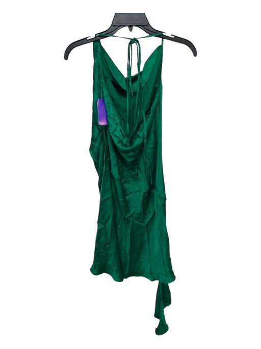 Amanda Uprichard Size S/M Green Polyester Halter Mini Cowl neck Open Back Dress Green / S/M