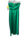 runaway Size S Green Polyester Blend Satin Strapless Twist Detail Gown Green / S