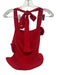 Meshki Size S Red Acrylic Blend Knit Tie Halter Horsehair Hem Maxi Skirt Set Red / S