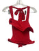 Meshki Size S Red Acrylic Blend Knit Tie Halter Horsehair Hem Maxi Skirt Set Red / S