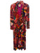 Farm Rio Size S Pink & Multi Rayon Abstract Print Long Sleeve V Neck Dress Pink & Multi / S