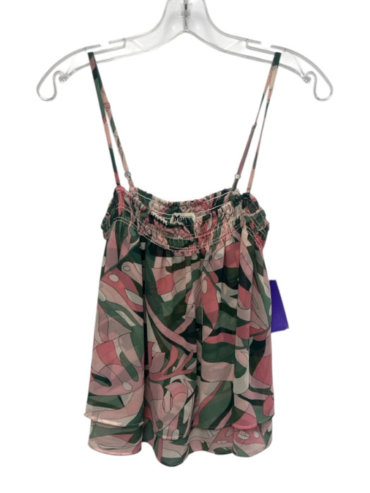 Show Me Your Mumu Size Small Pink & Green Polyester Botanical Print Short Set Pink & Green / Small