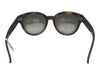 Gucci Brown Acetate Tortoiseshell Round Wayfarer Sunglasses Brown