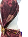 BABYBOO Size S Mauve & Pink Polyester Criss Cross Back Deep V neck Cutout Dress Mauve & Pink / S