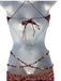 BABYBOO Size S Mauve & Pink Polyester Criss Cross Back Deep V neck Cutout Dress Mauve & Pink / S