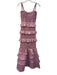 V. Chapman Size 2 Lilac Purple Polyester Lace Tiered Ruffle Corset Bodice Gown Lilac Purple / 2
