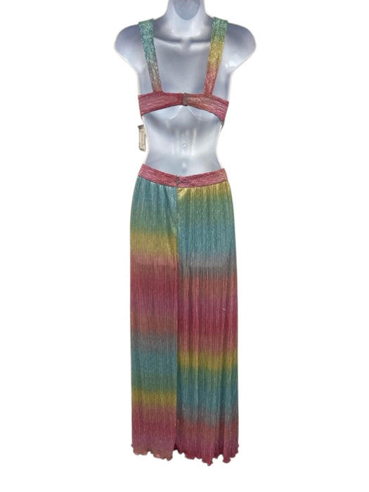 Saylor Size M Gray & multi Polyester Blend Metallic Thread Rainbow Cutout Dress Gray & multi / M