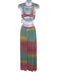 Saylor Size M Gray & multi Polyester Blend Metallic Thread Rainbow Cutout Dress Gray & multi / M