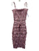V. Chapman Size 6 Pink Polyester Blend Floral Shirred Tiered Ruffle Dress Pink / 6