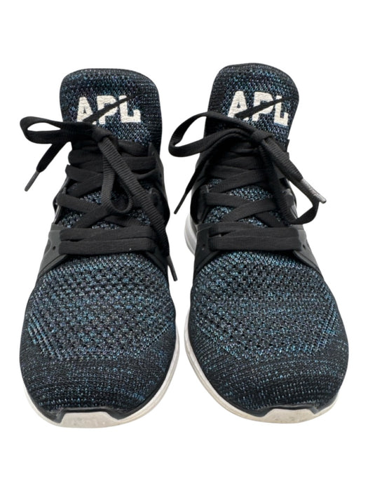 APL Shoe Size 8 Black & Blue textile upper Metallic Thread Mesh Low Top Sneakers Black & Blue / 8