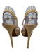 Lola Cruz Shoe Size 38 Beige Leather Upper Patent Ankle Buckle T Strap Sandals Beige / 38