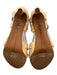 Lola Cruz Shoe Size 38 Beige Leather Upper Patent Ankle Buckle T Strap Sandals Beige / 38